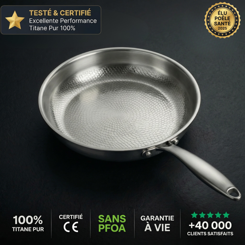 Titanox® — Poêle en Titane Pur | Sans PFAS