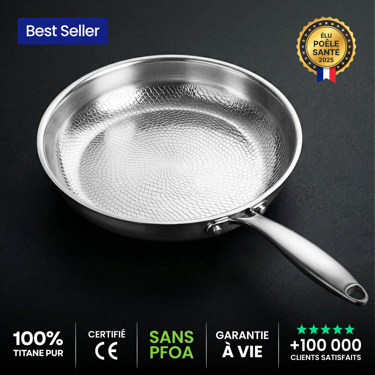 Poêle 100% Titane Pur — TITANOX® - photo 1