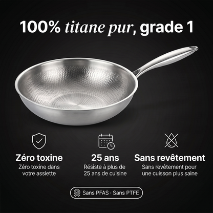 Wok 100% Titane Pur (28 cm) — TITANOX®